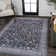 Sarok All-Over Persian Machine-Washable Black/Blue Rug