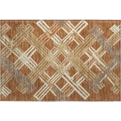 Tapis géométrique lavable à la machine de qualité supérieure Mayfield AMF2452
