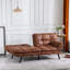 Canapé-lit futon en cuir pleine grandeur Besharat-1030284122