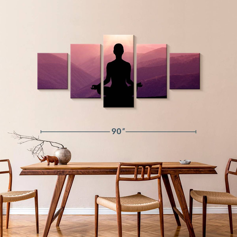 Mountain Yoga Meditation, 42" H x 92" W