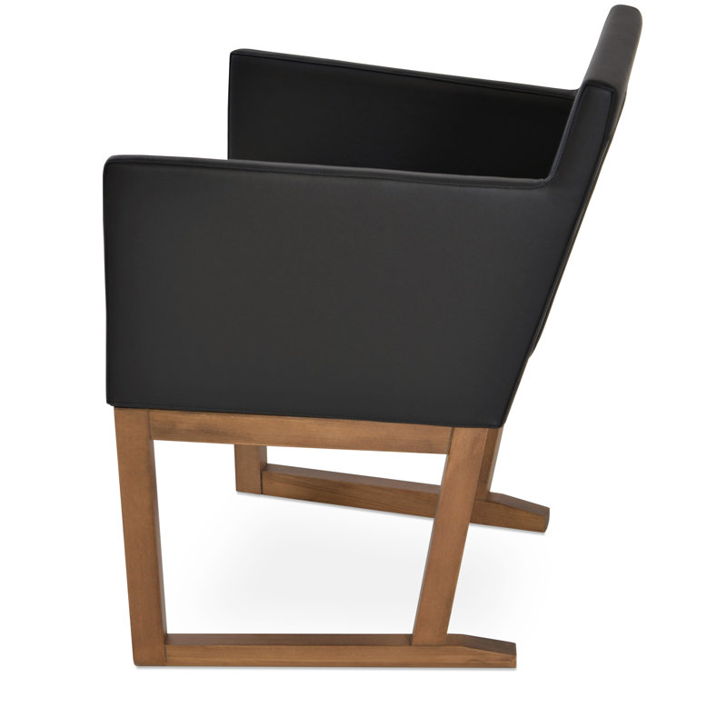 Chaise avec accoudoirs tapissier Harput, Gris clair