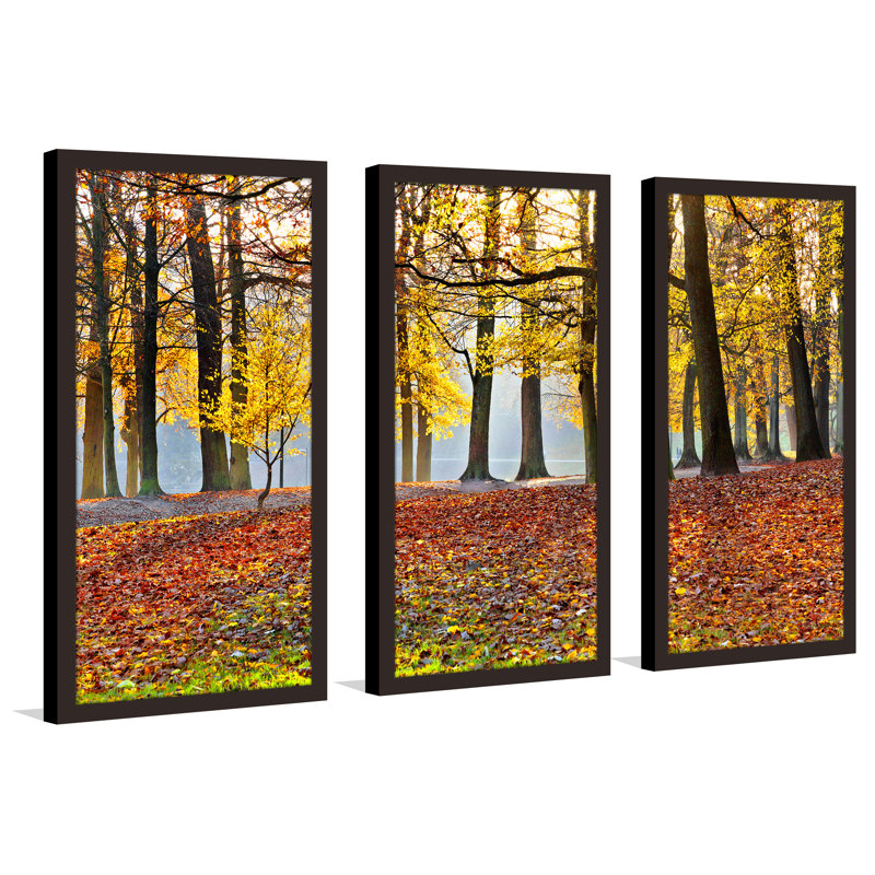 Forest Path - ensemble de 3 reproductions de photos sur acrylique, H 25,5 po x l 40,5 po x P 1 po