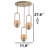 Adjustable Height 3 Lights Globe Cluster Pendant-344860662