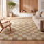 Nigel Modern Farmhouse Woven Jute Checkerboard Natural/Bleach Rug-2060291715