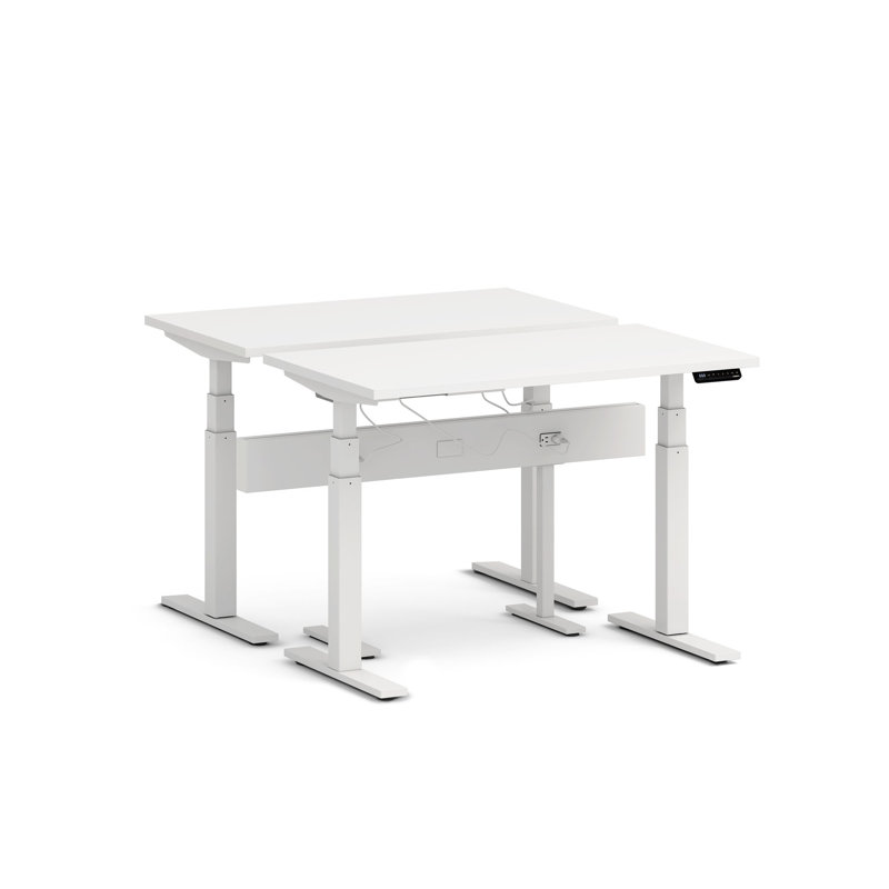 Bureau pour 2 perches Series L Series, H 50,5 po x l 58 po x P 47,25 po, Blanc