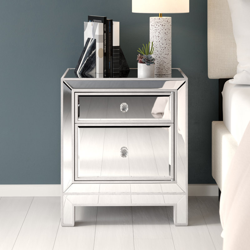 Fairgrove 21'' W Nightstand, Antique Silver