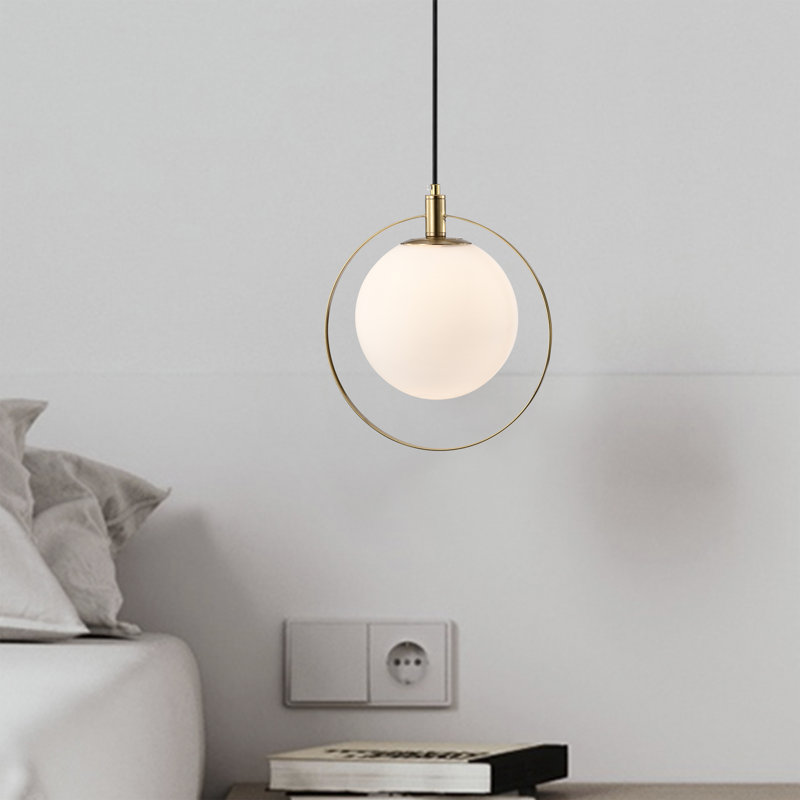 Luminaire suspendu sphère 1 lumière DEL Dontario
