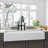 Matte Black Pull-Down Kitchen Tap - Exact Temperature And Flow Management, 360-Degree Rotating Nozzle, Brass Construction Bridge Style Faucet , Fine & Temp Spout, Solid