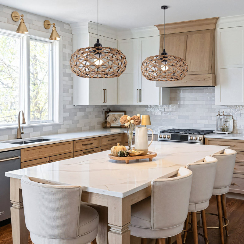 1 - Light Natural Chandelier Pendant