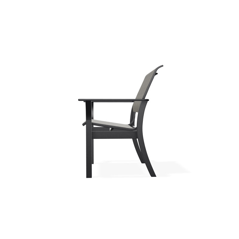 Leeward Outdoor Dining Chair, Storm, Black