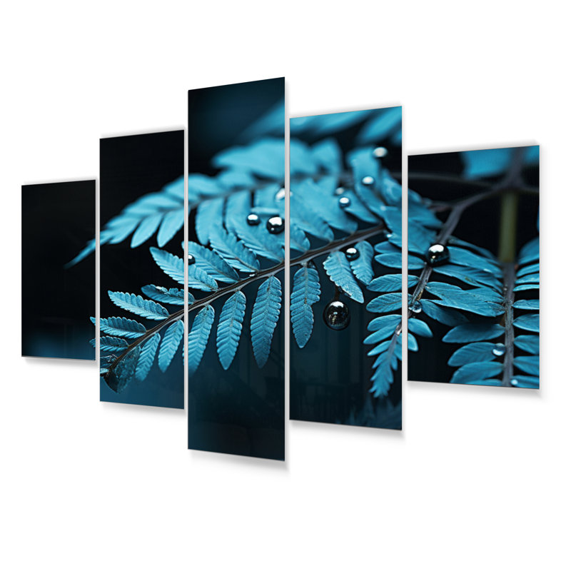 Ensemble de décorations murales Ferns Turquoise Whimsy II - Floral