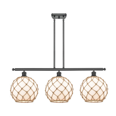 Luminaire suspendu linéaire à 3 lumières pour îlot de cuisine Hilbert