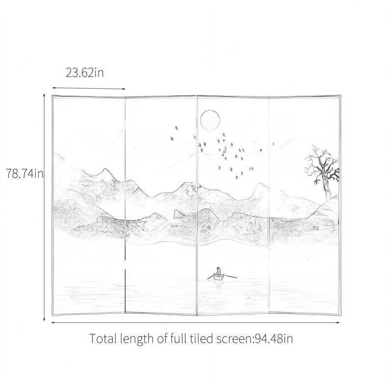 Ebert, 78.74" H x 94.48" W x 1.37" D