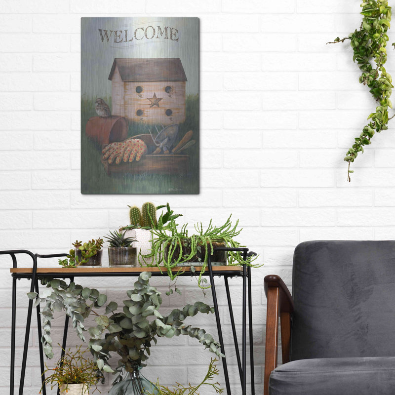 «Welcome Spring» par Pam Britton, H 16 po x l 12 po