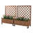 37'' H  2 Piece  Mobile Outdoor Raised Garden Bed Wood Planter Box with Trellis and wheels-611415759