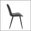 Ensemble 2 pièces de chaises de salle à manger de conception moderne avec similicuir gris et pieds en métal robuste pour un confort élégant