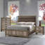 1pièce table de chevet contemporaine à deux tiroirs pour chambre à coucher en bois massif avec table de bout en bois brun