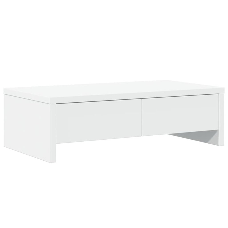 Barra Manufactured Wood Monitor Stand, White, 15cm H x 50cm W x 27cm D
