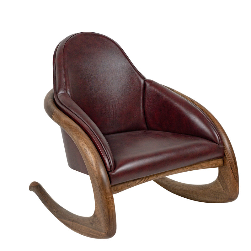 Chaise berçante en bois massif