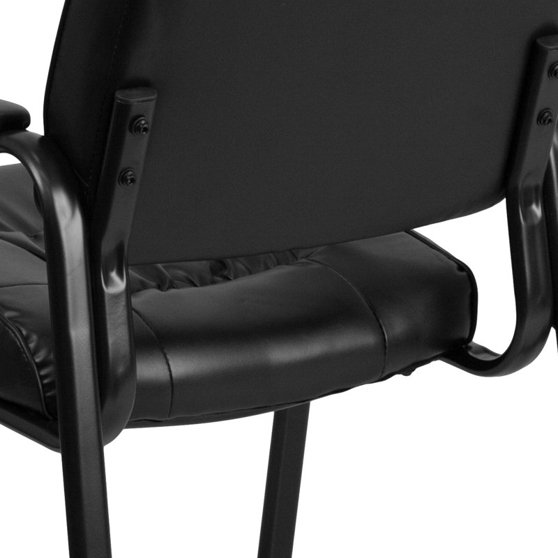Faux Leather Armchair, Black