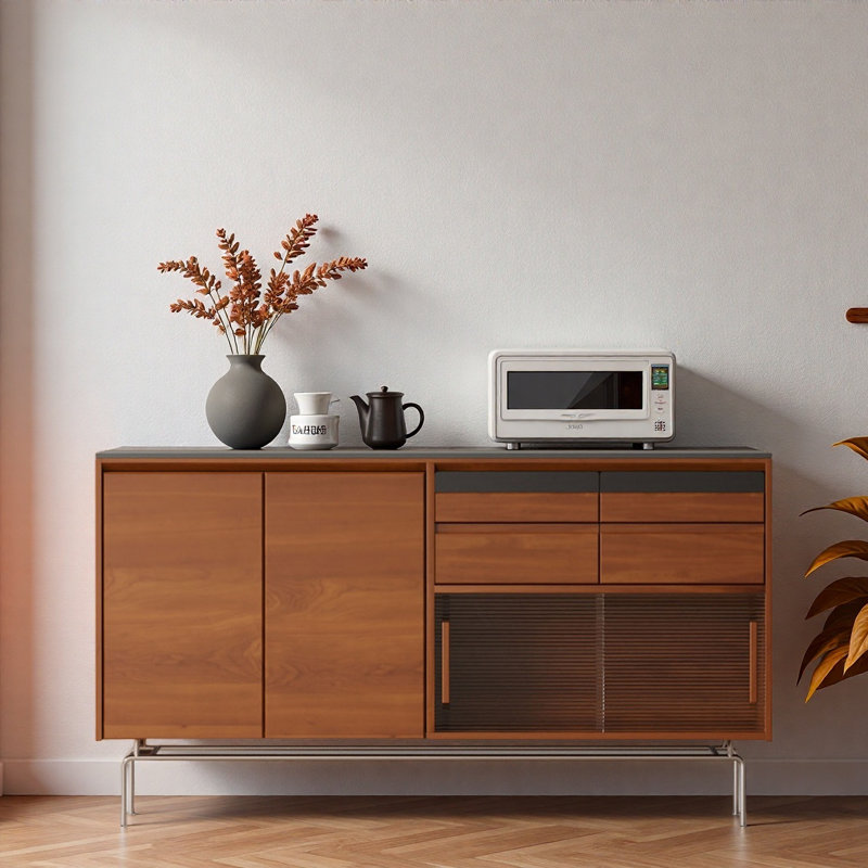 Simple And Retro Sideboard, 33.46" H x 62.99" W x 17.72" D
