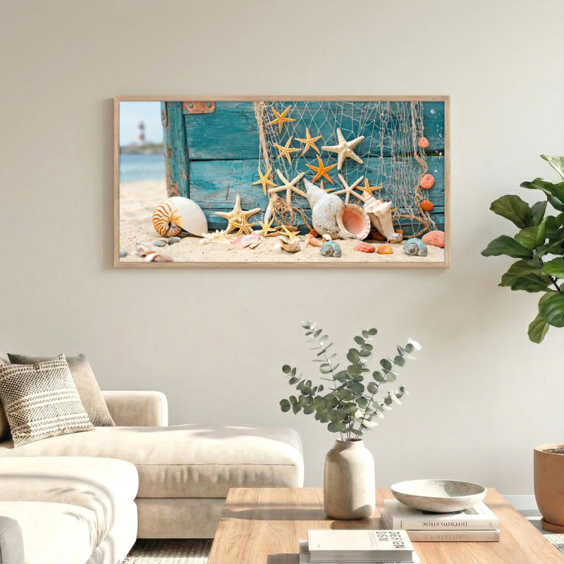 Tableau encadré sur toile, thème plage, 122 x 61 cm (48 x 24 pouces), 1 pièce, 48 x 24 pouces