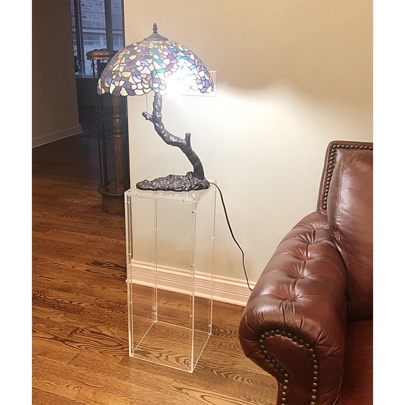 Clear Pedestal Acrylic Box with 5-Sided 11.5" x 11.5" x 30" Dimensions Donation Bin