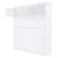 Lit mural blanc de taille double avec - Design amélioré, peu encombrant dans les zones de bureau à domicile, support de matelas flexible, fonction de style de configuration, environnements de gymnastique, structure