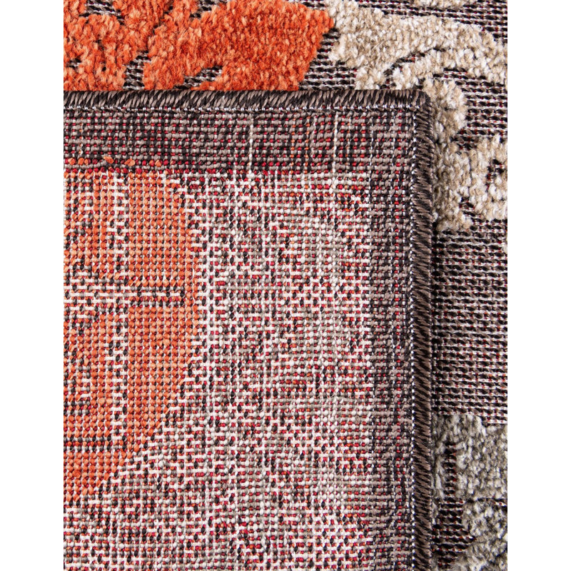 Dalbury Floral Brown Indoor/Outdoor Area Rug, Runner 2' x 8'