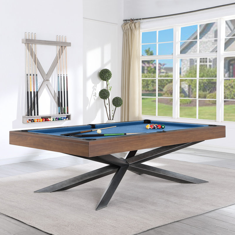 Stella 8'' Slate Pool Table With Professional Installation Included, Academy Blue, No
