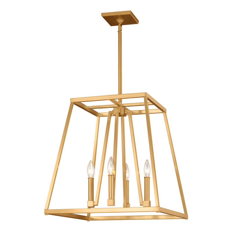 Conant 4 - Light Pendant, Gilded Satin Brass, 19" H x 18" W x 18" D