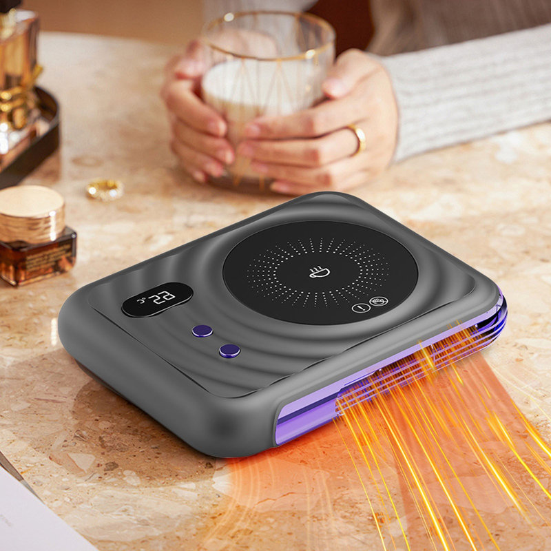 2-in-1 Household Heater Office Desk Constant Temperature  Automatic Insulation Warm  Hot Milk Heater, Gray