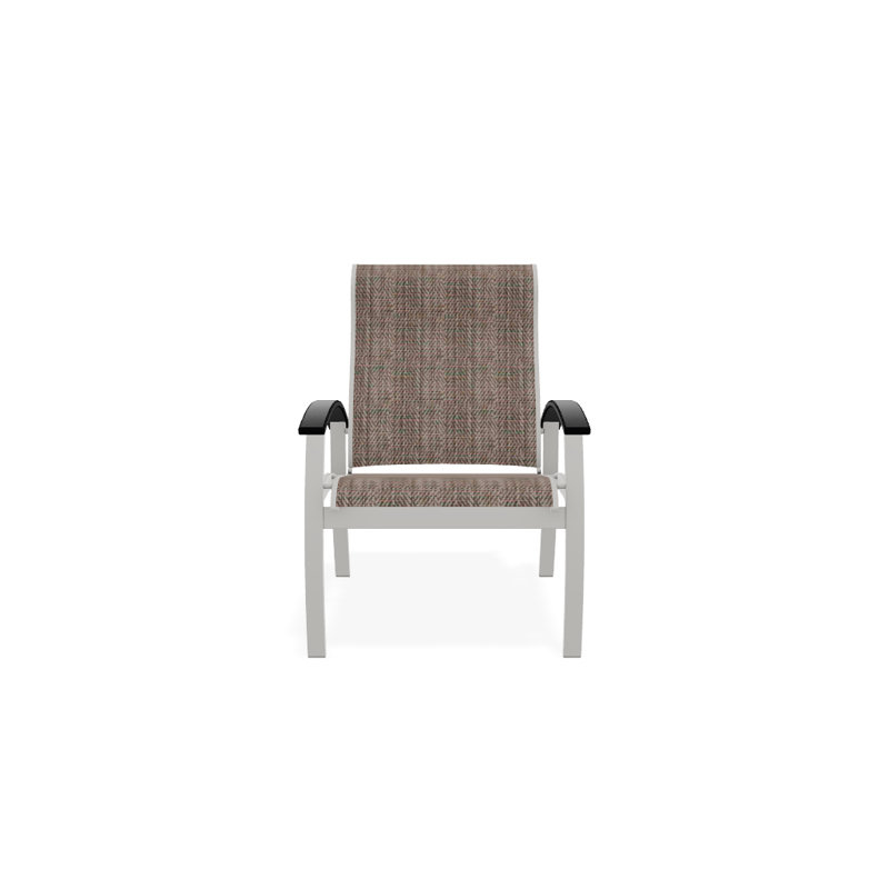Chaise de patio Askar, Noir, Taupe Harper Sunbrella®, Neige texturée