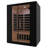 Indoor 3-Person Infrared Cabin Sauna With Canadian Hemlock Wood, Low EMF Heating Panels, Chromotherapy And Glass Door