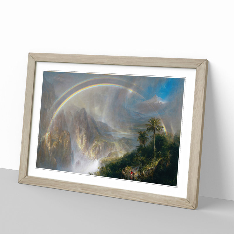 Rainy Season in the Tropics by Frederic Edwin Church - Framed Print, 36cm H x 48cm W x 2cm D, Oak Framed