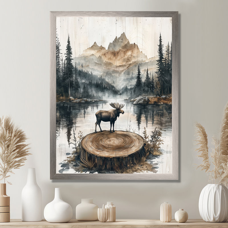Genter - animaux, impressions sur toile, Impression d'un seul cadre photo, Argent argent, H 40 po x l 30 po