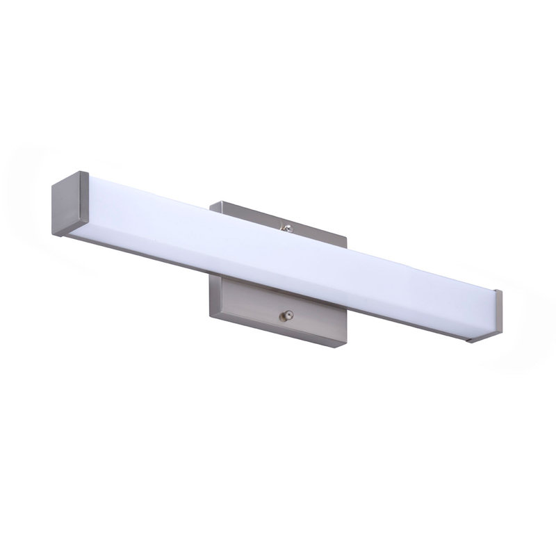 Éclairage linéaire carré pour meuble-lavabo 18 po, Energy Star, H 2 po x l 18 po x P 2,625 po, Nickel brossé
