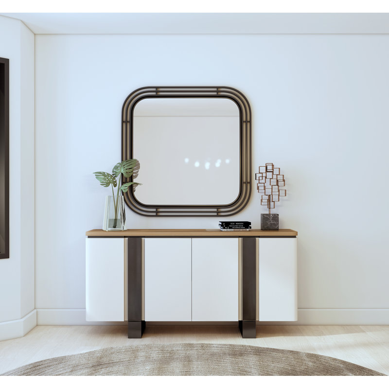 Portico Steel Novelty Wall Mirror