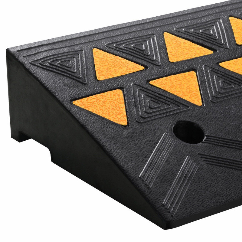 Rampe de trottoir en caoutchouc 4,25 po, l 12,99 po x L 20,87 po Rampe d'accès pour fauteuils roulants et vélos