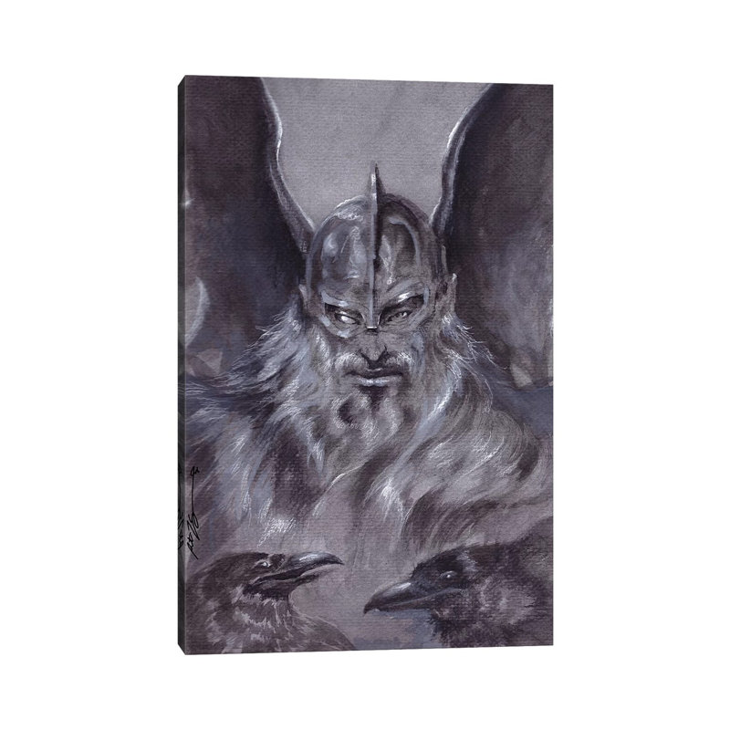Odin - The Allfather par Ruth Thompson - peinture sur toile tendue, H 18 po x l 12 po x 1,5 po