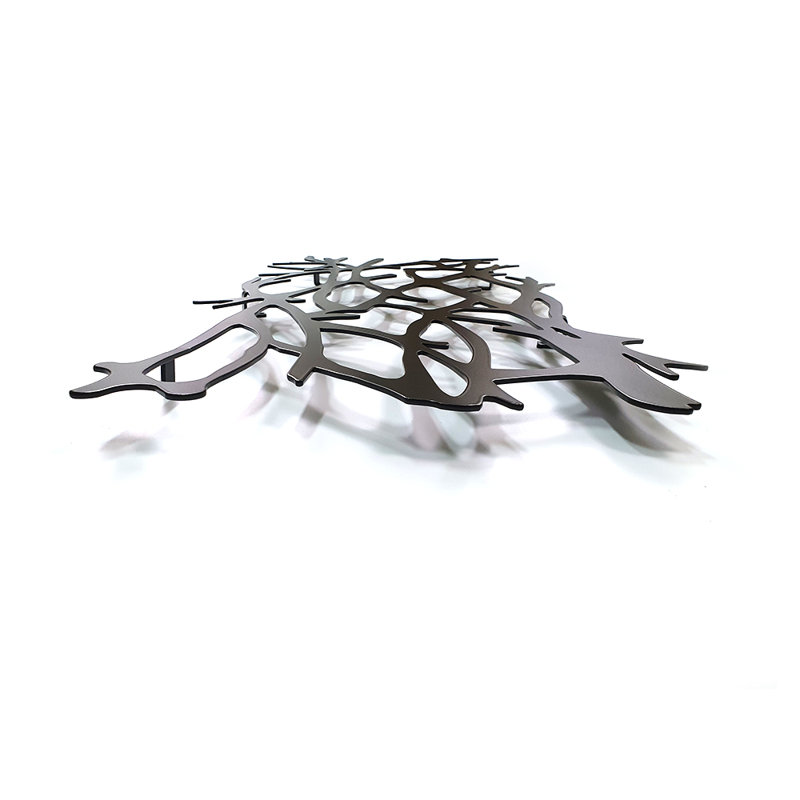 Necaise Steel Wall 18 - Hook Wall Mounted Coat Rack