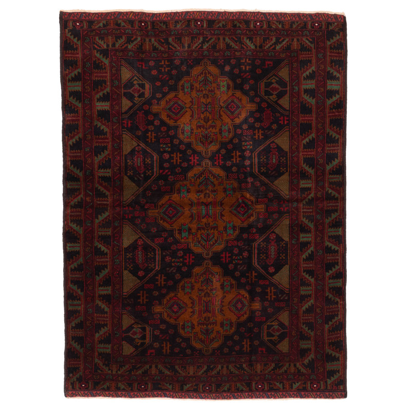 Teimani Black Rug 4'6" x 6'2"