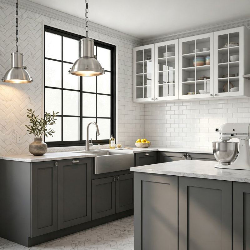  Forious® Ultra Pull Down Kitchen Faucet with Soap Dispenser, Brushed Nickel