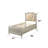 Elegant Full Bed With Led - Champagne, Synthetic Leather & Space Saving Spacious Practical Storage