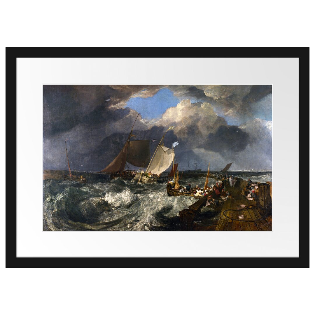 Gerahmter Kunstdruck Calais Pier von William Turner