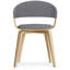 Lowell Bentwood Upholstered Dining Chair with Curved Backrest in Mid-Century Modern Style-1046673528
