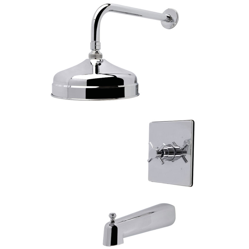 Kingston Brass Concord Single-Handle Pressure Balanced Tub And Shower Faucet, Polished Chrome