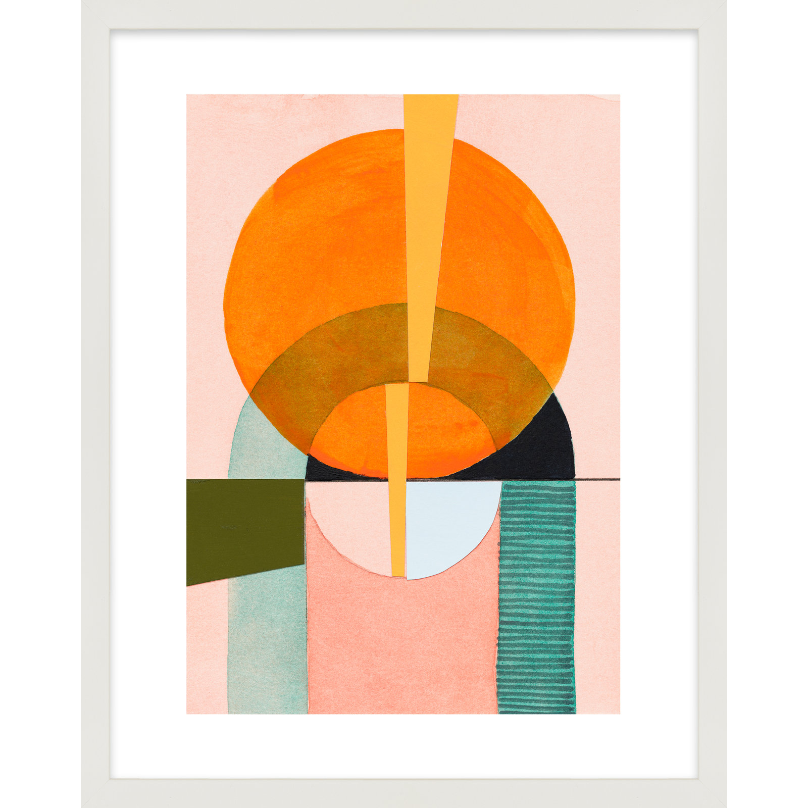 Composition Nr. 5 by Allison Rietta, 30" H x 24" W x 1.25" D, White