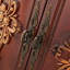 Armoire de coin en noyer massif et bois manufacturé