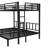 Twin over Twin & Queen Bunk Bed, Metal Triple Bunk Bed with Safety Guardrails,Space-Saving/Noise Reduced,Black